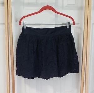 Hollister Navy Lace Mini Skirt